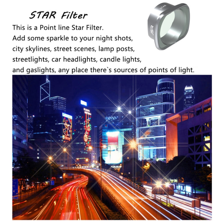 JSR KS 8 in 1 Star+NIGHT+ND8+ND16+ND32+ND64+MCUV+CPL Lens Filter for DJI FPV, Aluminum Alloy Frame, 8 in 1